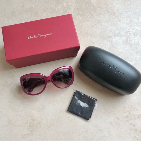 Salvatore Ferragamo 55MM Sunglasses Maroon SF721S main image 11
